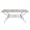 TAVOLO RETTANGOLARE PERSEO CON MOSAICO MARRONE E GRIGIO 160X90X74CM OKX