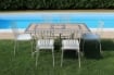 TAVOLO RETTANGOLARE PERSEO CON MOSAICO MARRONE E GRIGIO 160X90X74CM OKX