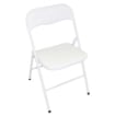 SEDIA PIEGHEVOLE SLIM BIANCA LUCIDA IN METALLO CON IMBOTTITURA 78HX45X44 CM OKX
