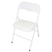 SEDIA PIEGHEVOLE SLIM BIANCA LUCIDA IN METALLO CON IMBOTTITURA 78HX45X44 CM OKX