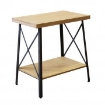 TAVOLINO AUBERON IN FERRO E LEGNO A 2 RIPIANI 63X40X68 CM OKX