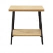 TAVOLINO AUBERON IN FERRO E LEGNO A 2 RIPIANI 63X40X68 CM OKX