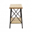 TAVOLINO AUBERON IN FERRO E LEGNO A 2 RIPIANI 63X40X68 CM OKX