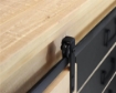 MOBILE CORDELL CON VETRINA A SCORRIMENTO E 6 CASSETTI ANTRACITE E LEGNO OKX