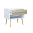 MOBILE BENEDICT 1 CASSETTO 1 RIPIANO IN LEGNO BIANCO IN TRUCIOLATO BILAMINATO 80HX39X49.7 CM OKX