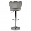 SGABELLO ERIC STRUTTURA IN METALLO E SEDUTA IN VELLUTO TORTORA 51X49X101H CM OKX