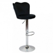 SGABELLO ERIC STRUTTURA IN METALLO E SEDUTA IN VELLUTO NERO 51X49X101H CM OKX