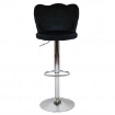 SGABELLO ERIC STRUTTURA IN METALLO E SEDUTA IN VELLUTO NERO 51X49X101H CM OKX