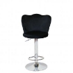SGABELLO ERIC STRUTTURA IN METALLO E SEDUTA IN VELLUTO NERO 51X49X101H CM OKX
