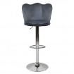 ERIC SGABELLO IN METALLO CON SEDUTA IN VELLUTO DI COLORE GRIGIO 51X49X101H CM OKX