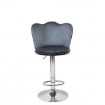 ERIC SGABELLO IN METALLO CON SEDUTA IN VELLUTO DI COLORE GRIGIO 51X49X101H CM OKX