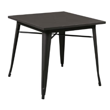 TAVOLO STELVIO QUADRATO IN ACCIAIO 80 X 80X75 CM IN COLORE ANTRACITE OKX