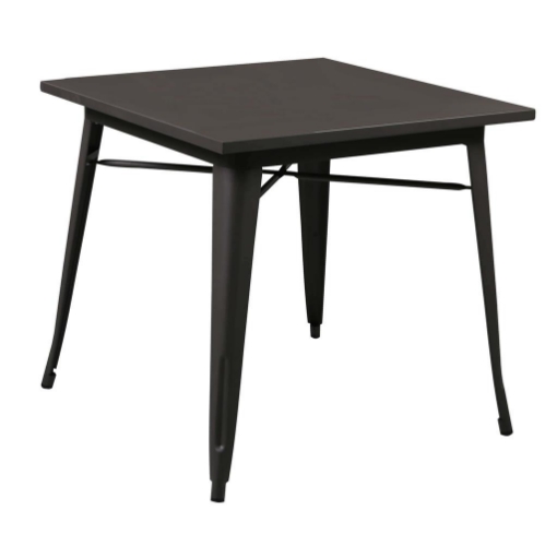 TAVOLO STELVIO QUADRATO IN ACCIAIO 80 X 80X75 CM IN COLORE ANTRACITE OKX