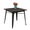 TAVOLO STELVIO QUADRATO IN ACCIAIO 80 X 80X75 CM IN COLORE ANTRACITE OKX