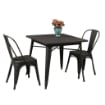 TAVOLO STELVIO QUADRATO IN ACCIAIO 80 X 80X75 CM IN COLORE ANTRACITE OKX