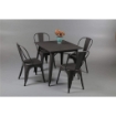 TAVOLO STELVIO QUADRATO IN ACCIAIO 80 X 80X75 CM IN COLORE ANTRACITE OKX