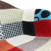 POLTRONA A DONDOLO MORITZ STILE PATCHWORK GAMBE IN LEGNO 53X47X82 CM OKX