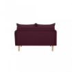 DIVANO A 2 POSTI CON GAMBE IN LEGNO DI COLORE VIOLA VINACCIA 130X84X82CM OKX