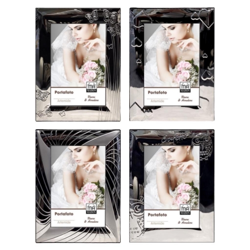MA MAISON PORTAFOTO ARTEMIDE COLORE ARGENTO CON APPOGIO FANTASIE ASSORTITE 20X25 CM OKX
