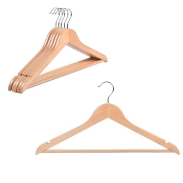 MA MAISON SET 4 GRUCCE IN LEGNO DI BETULLA STRUTTURA ANTISCIVOLO STAMPELLE PER ARMADIO OKX