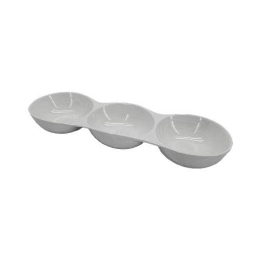 ANTI PASTIERA IN CERAMICA 3 POSTI CLASSSICI COLORE BIANCO 5HX10,5X35 CM OKX