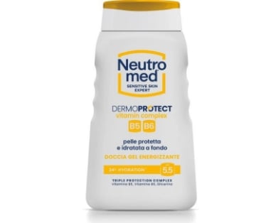 NEUTRO MED DOCCIA GEL ENERGIZZANTE DERMOPROTECT CON VITAMINA B5/B6 E GLICERINA 24H DI IDRATAZIONE PH 5,5