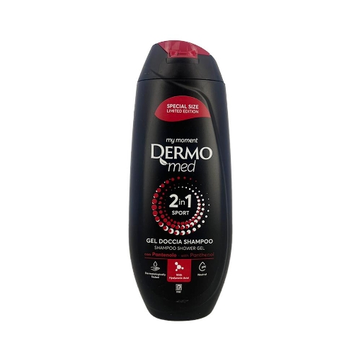 DERMOMED GEL DOCCIA SHAMPOO 2 IN 1 CON PANTENOLO PH NEUTRALE DERMATOLOGICAMENTE TESTATO 250 ML