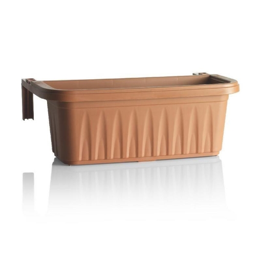 FIORIERA RONDINE REGOLABILE 50CM SET 2PZ COLORE TERRACOTTA