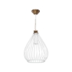 LAMPADA A SOSPENSIONE CIONDOLO UMAY CON PARTICOLARI IN BRONZO FORMA A CIONDOLO IN METALLO BIANCO 54H CM