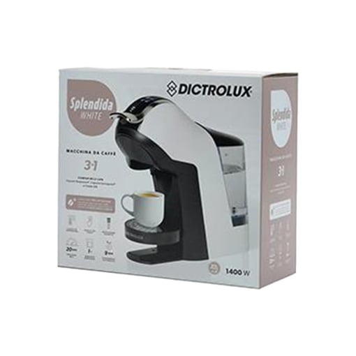 MACCHINA CAFFÈ CON ADATTATORE PER CIALDE E CAPSULE COLORE BIANCO OKX