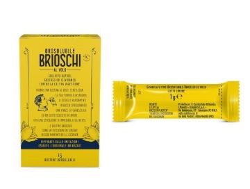 BRIOSCHI OROSOLUBILI DIGESTIVO RINFRESCANTE SENZA ACQUA GRANULATO SI SCIOGLIE IN BOCCA GUSTO LIMONE 15 BUSTINE