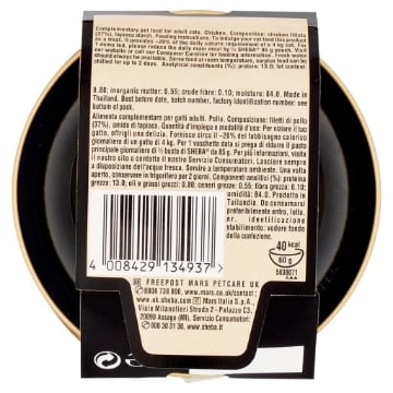 SHEBA FILETS CIBO UMIDO PER GATTI AL GUSTO POLLO VASCHETTA DA 60 G OKX
