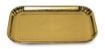 VASSOIO RETTANGOLARE ORO CON BORDI RIALZATI 23X31CM 3PZ