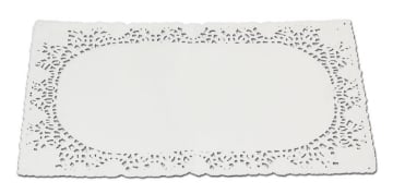 PIZZO SOTTO TORTA BIANCO 20X30CM 4PZ