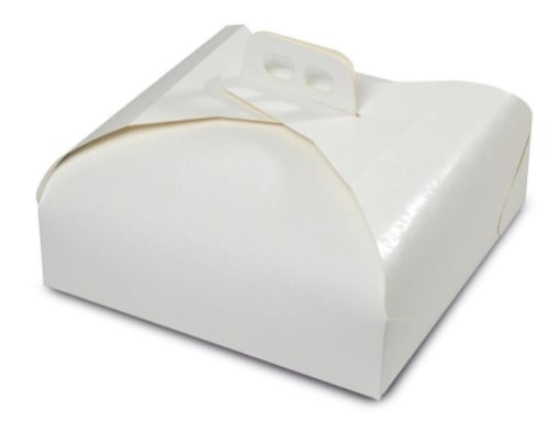 SCATOLA PORTA TORTE EASY BAKE BIANCA 29 X 29 CM