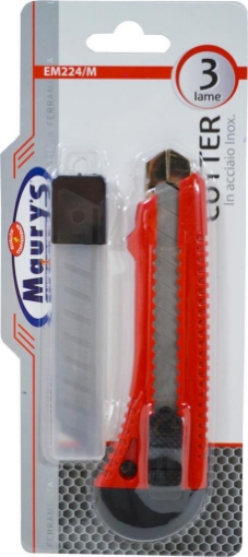CUTTER TAGLIERINO CON BLOCCA LAMA + 3 LAME RICAMBIO