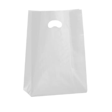 100 BUSTE SHOPPER IN HD 25 X10XH40 SPESSORE 60 MYCRON COLORE BIANCO