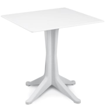 TAVOLO PONENTE DA ESTERNO ED INTERNO 70 X 70 X H72  CM BIANCO
