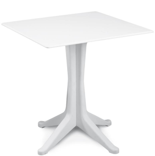 TAVOLO PONENTE DA ESTERNO ED INTERNO 70 X 70 X H72  CM BIANCO