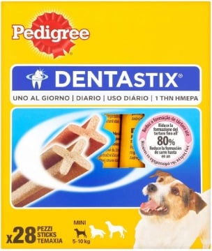PEDIGREE DENTASTIX SMALL SNACK MASTICABILE CANE TAGLIA PICCOLA PACK 28 PZ 