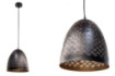 LAMPADARIO A CADUTA CON PARALUME INDUSTRIAL 25X25X108CM NERO