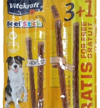 BEEF-STICK SNACK CANE TACCHINO 3 + 1 IN OMAGGIO 12 GR