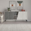 MOBILE DA INGRESSO MADIA FIONA 180 CM. CON 2 ANTE BIANCO VINTAGE E DUE ANTE RETRO GREY H 82 X L 180 X P 35.60 CM