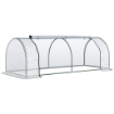 SERRA DA GIARDINO CON PORTE ANTERIORI A CERNIERA IN ACCIAIO E PVC 250 X100X80 CM
