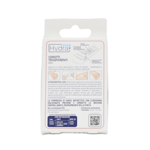 HYDRA VIVA+ CEROTTI TRASPARENTI IN CONFEZIONE DA 20 PZ