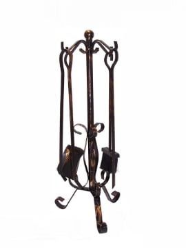 SET DI ATTREZZI PER CAMINO LUSSO 15 X 15 X H60 CM