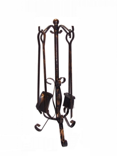 SET DI ATTREZZI PER CAMINO LUSSO 15 X 15 X H60 CM