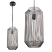 LAMPADARIO A CADUTA CON PARALUME IN VIMINI ALLUNGATO 20,5X190CM TORTORA