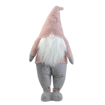 MAURY'S DECORAZIONE NATALIZIA GNOMO SANTA ANTIQUE DA 100 CM IN COLORE ROSA