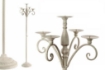PIANTANA A CANDELABRO CON 5LUCI 37X37X15 CM IN METALLO BIANCO SHABBY